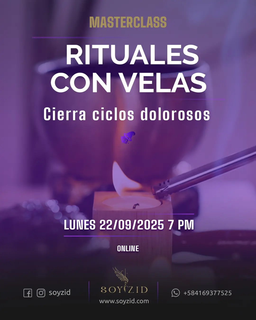 ✨ MASTERCLASS ONLINE – RITUALES CON VELAS ✨