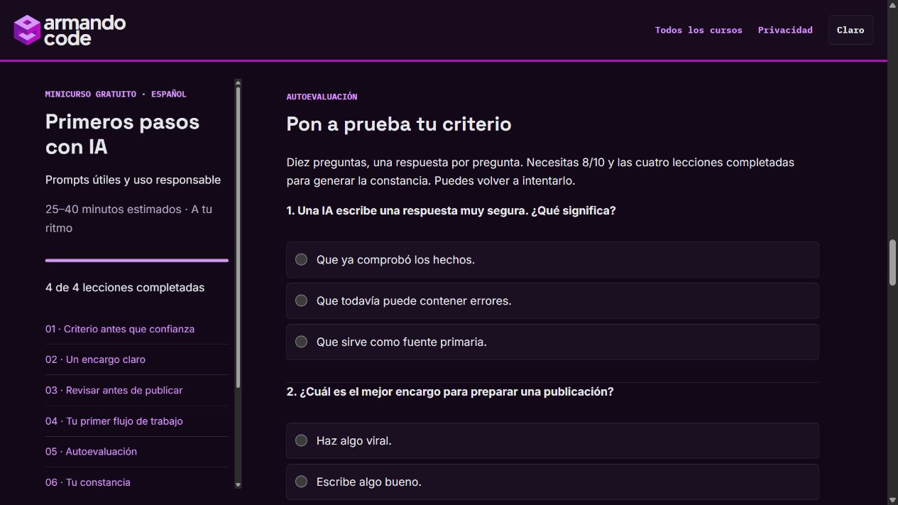 Primeros pasos con IA: prompts útiles y uso responsable