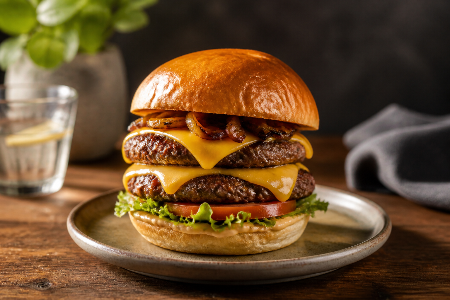Hamburguesa doble queso
