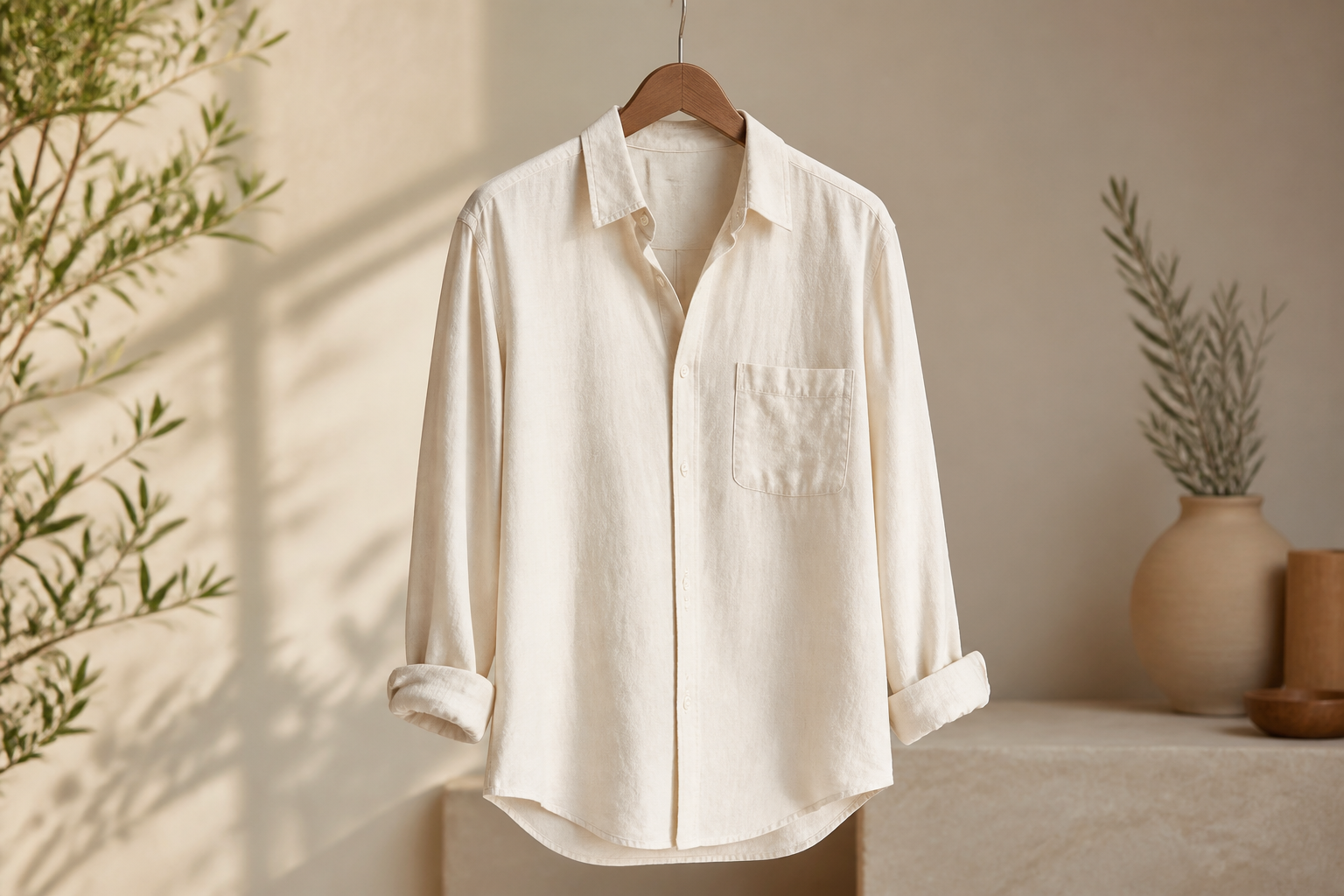 Camisa lino esencial